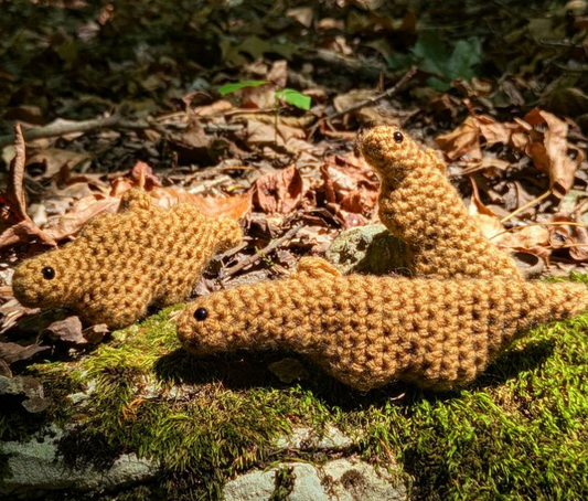 Dino Nuggie Crochet Keychain