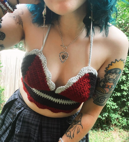 Harlequin Crochet Bralette