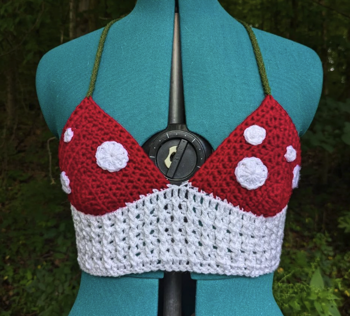 Shrooms Crochet Bralette